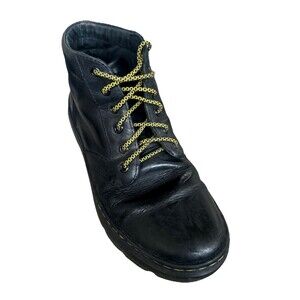 Dr Martens Bonny Leather Boots Black Combat 6 Eyele  Ankle Unisex  W10/M9